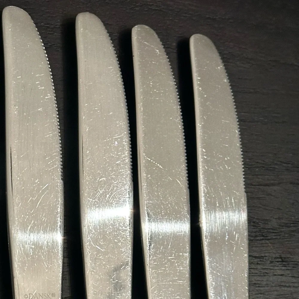 Dansk ESCAPADE Stainless Flatware 6 Dinner Knives 9”